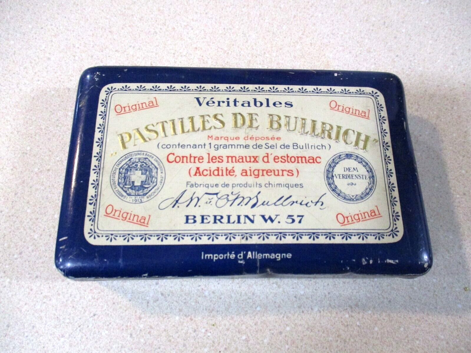 Antique Berlin German Pastilles De Bullrich medical tin box Victorian picture