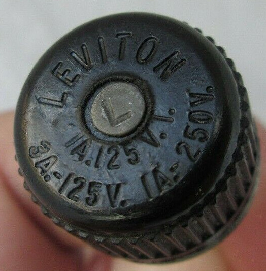 Vintage 1950's Leviton On Off Rotary Switch 3a 125v 1A.125 V.T. NOS USA