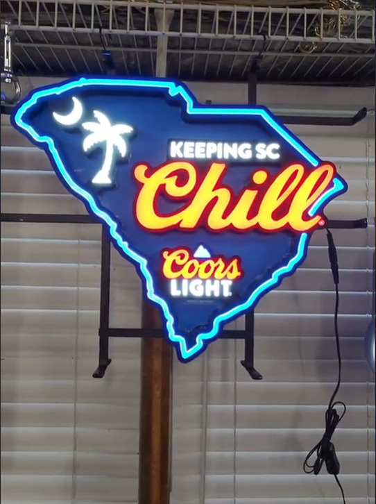 Beer Lager Keeping South Dakota Chill Vivid LED Neon Sign Light Lamp With Dimmer