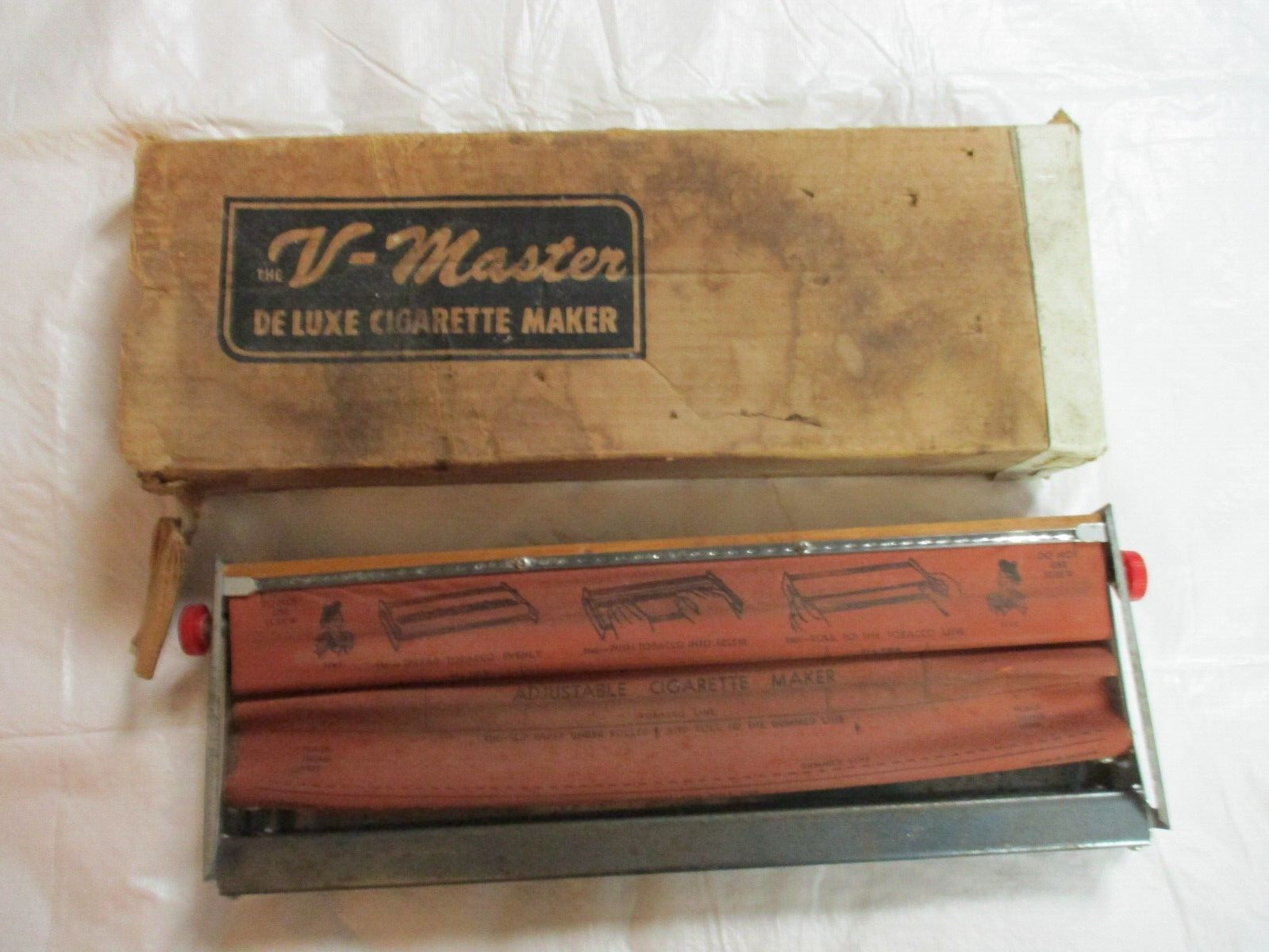 Vintage V-Master Deluxe Cigarette Maker Rolling Machine