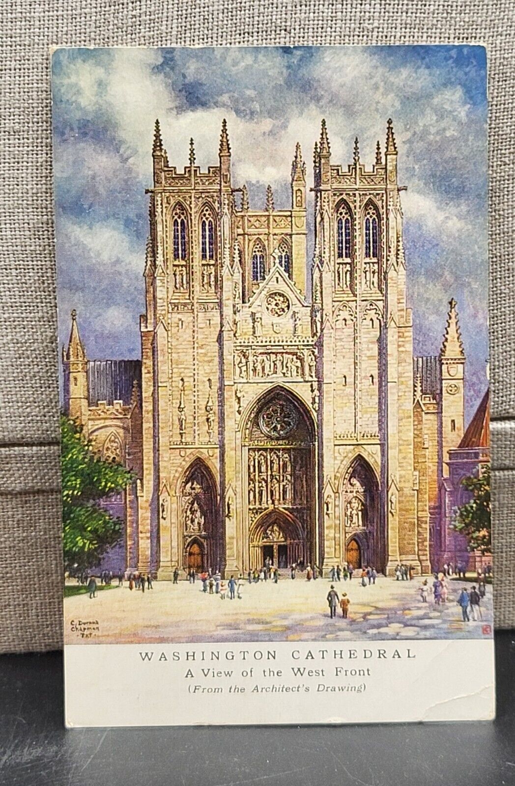 posted 1926 postcard, Washington Cathedral, Washington DC