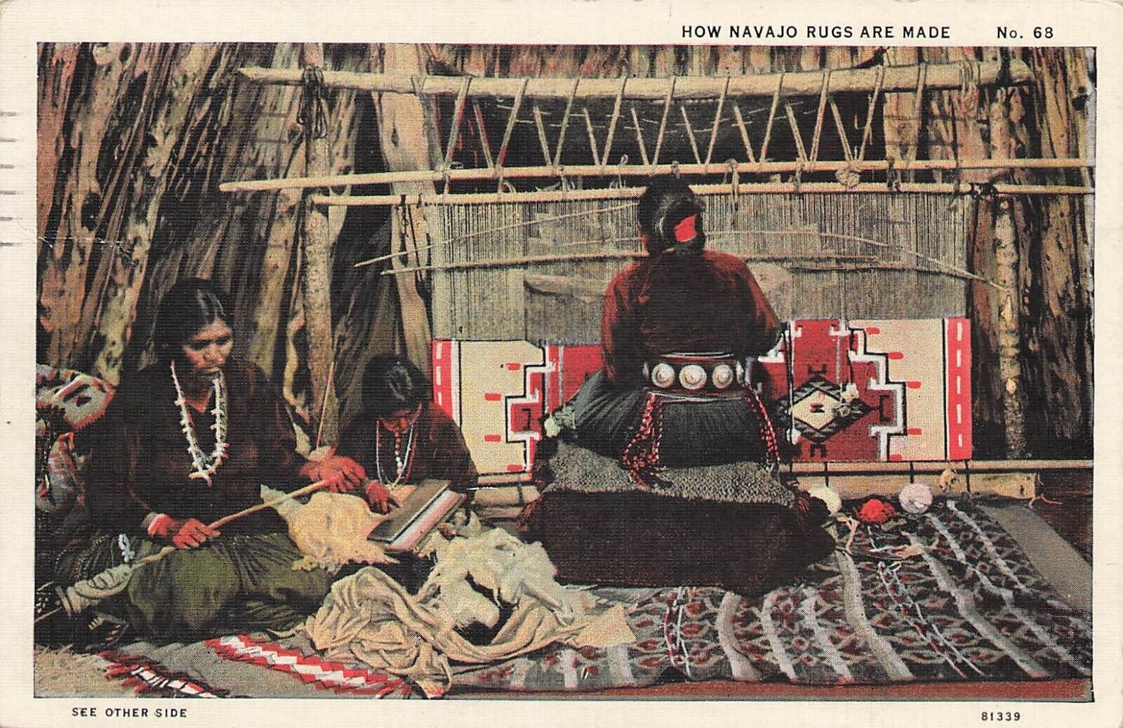 Navajo Rug Making Gallup New Mexico  PM 1938