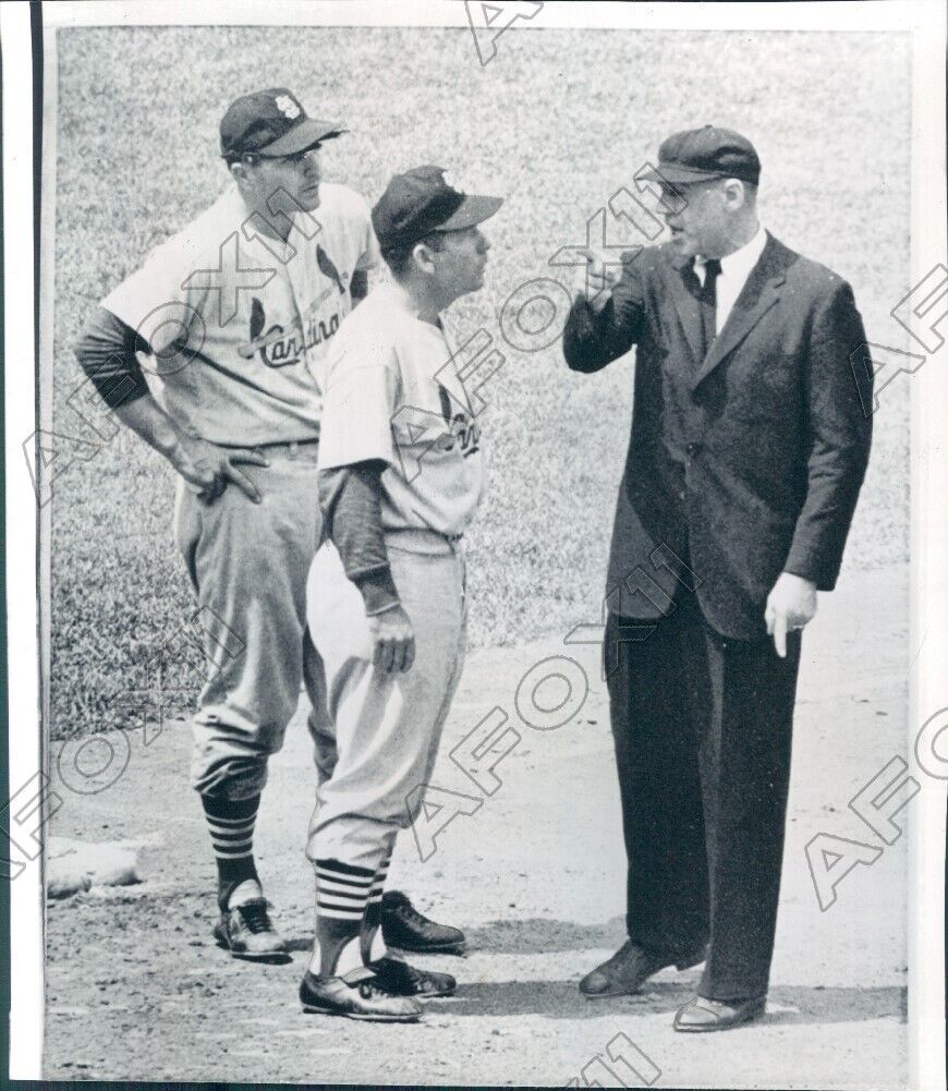 1961 Seattle Rainiers Baseball Johnny Pesky & Umpire Bill Valentine Press Photo