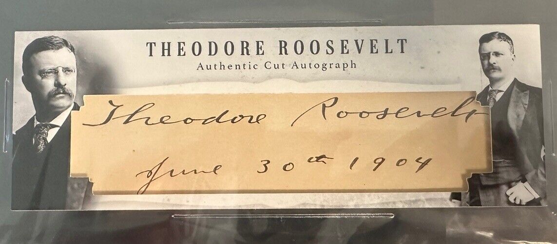 PRESIDENT THEODORE ROOSEVELT CUSTOM CARD AUTO AUTOGRAPH VINTAGE 1904 BGS RARE