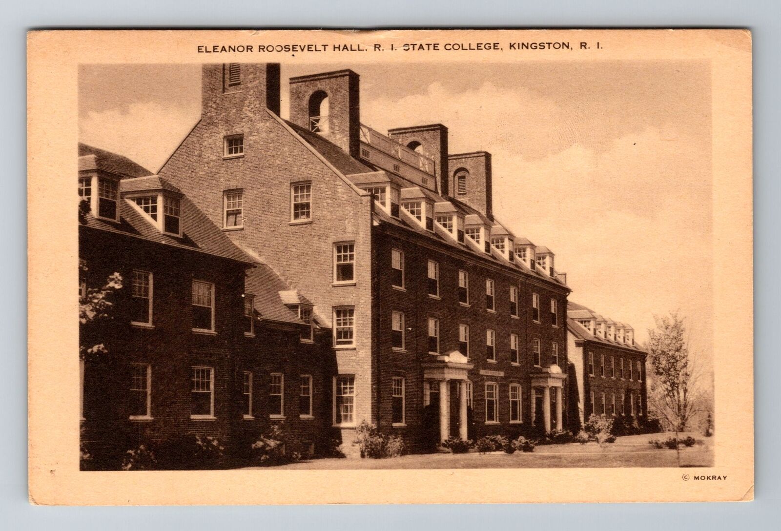 Kingston, RI-Rhode Island, E. Roosevelt Hall State College, Vintage Postcard