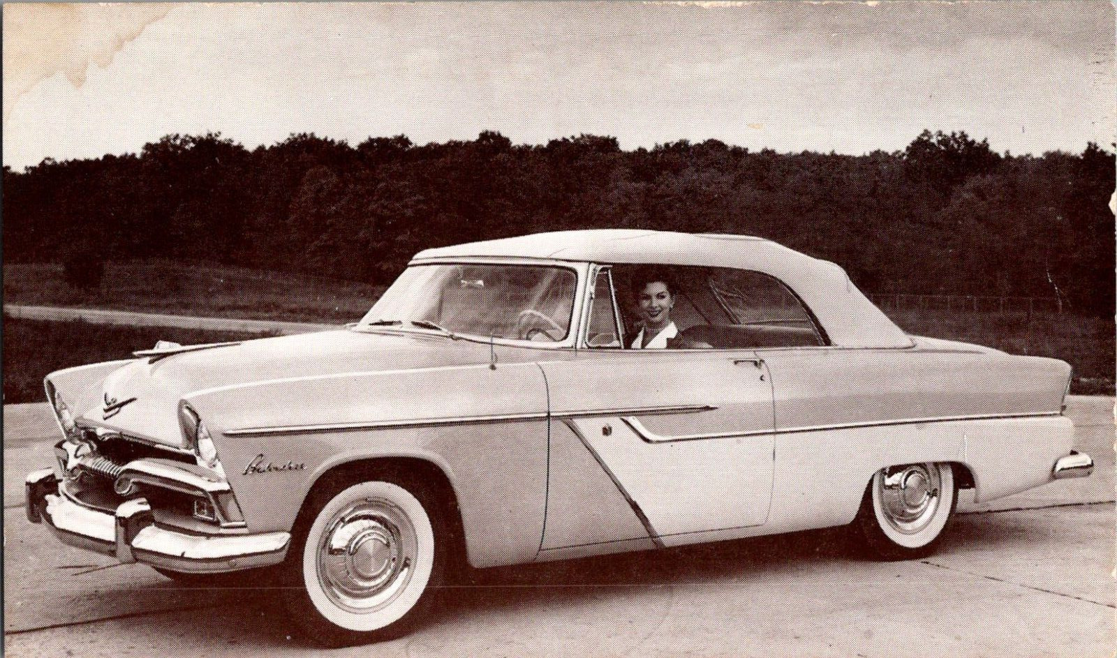 Postcard 1955 Plymouth Belvedere Convertible Dealers Supply Unposted