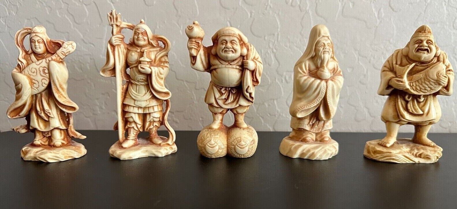 Japanese Resin Gods of Luck Approx 3.5\