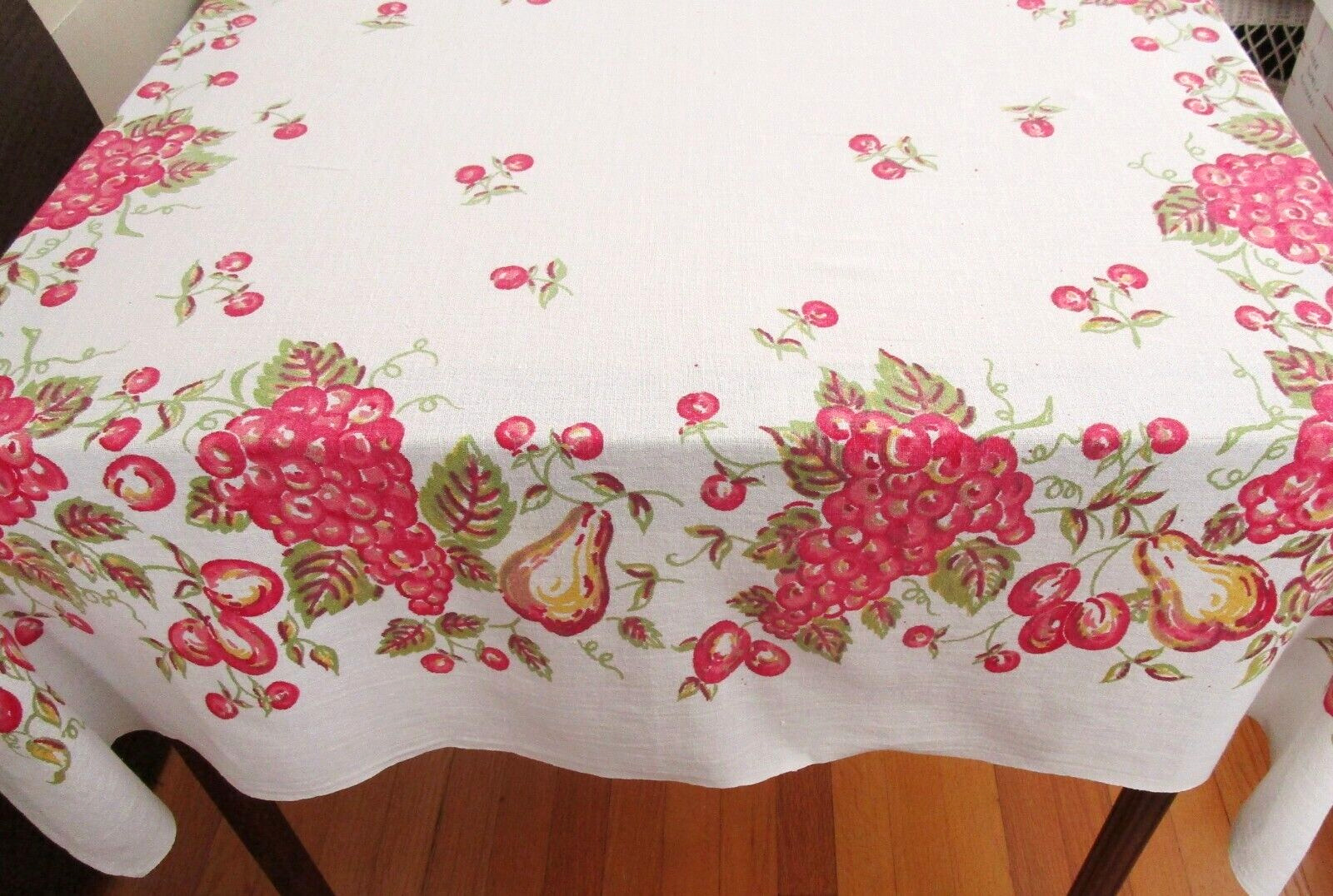 Vintage Cotton or Cotton Blend Tablecloth 45\
