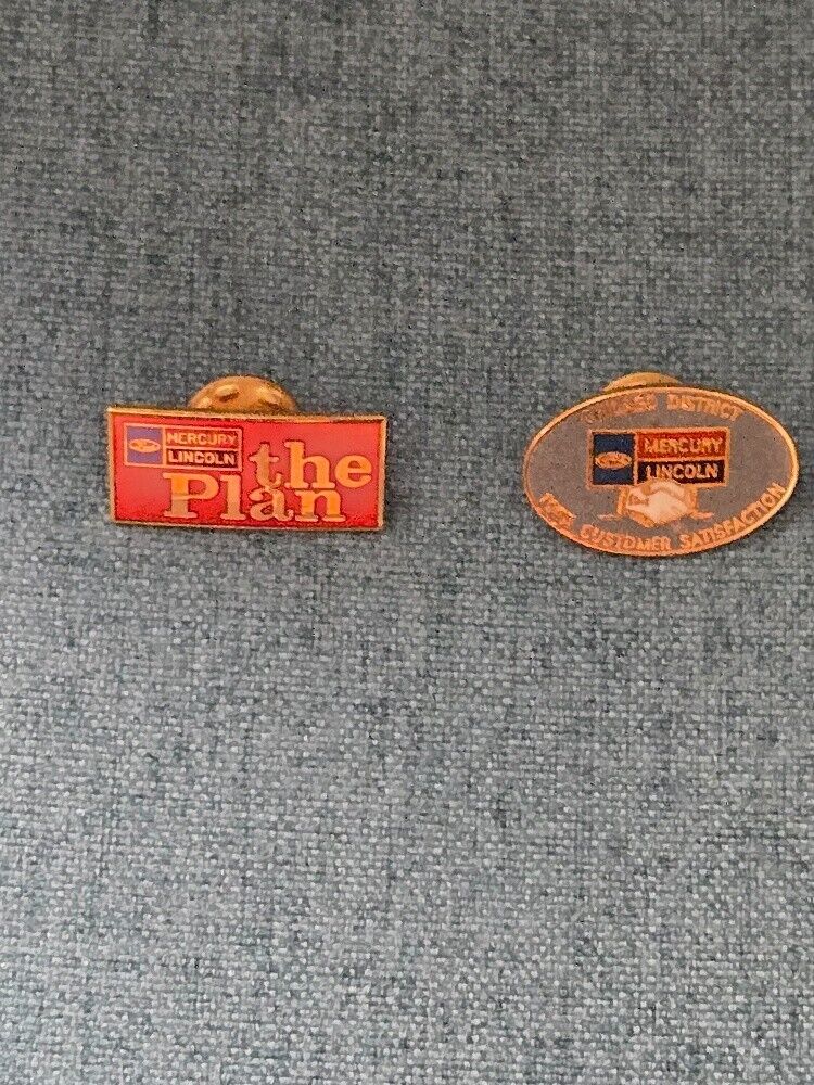 Set of 2 Mercury Lincoln Lapel/Hat Pins