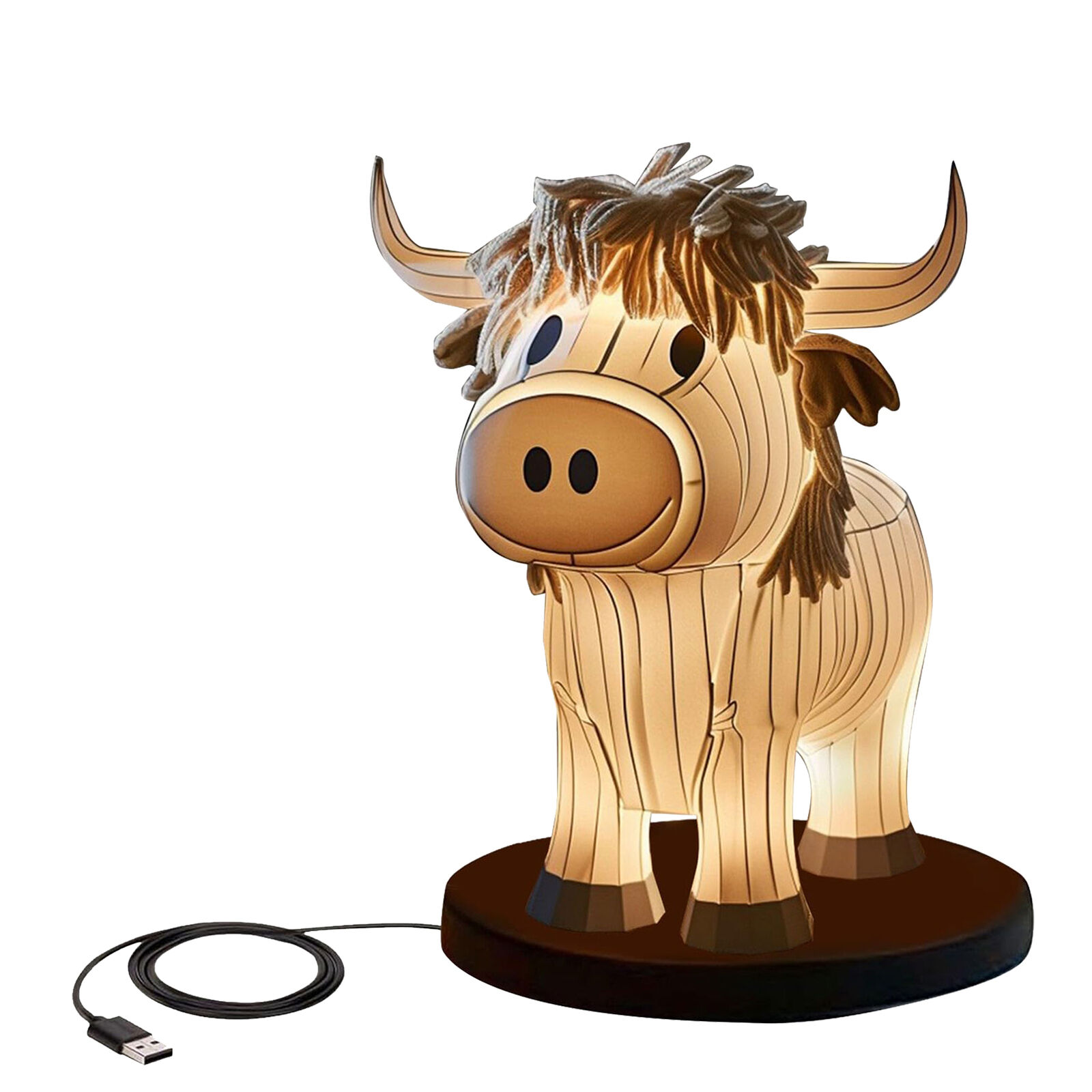 Cow Bedside Lamp 3D Animal Lamps For Room Cow Light Highland Western Table Lamp