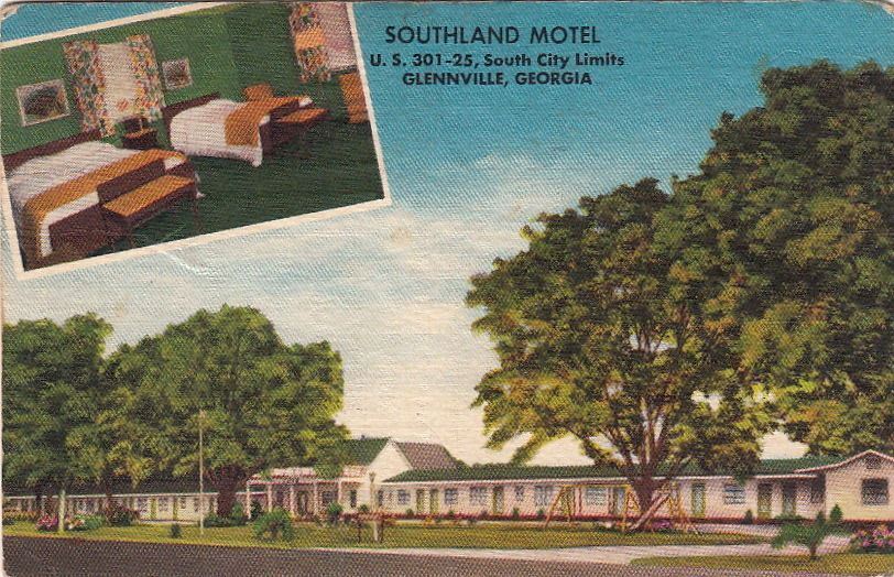  Postcard Southland Motel Glennville Georgia GA 