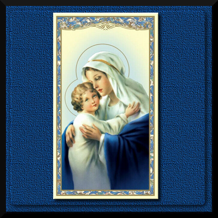 Memorare of St Bernard Anyone Who Fled Thy Catholic Holy Prayer Card Mary Jesus