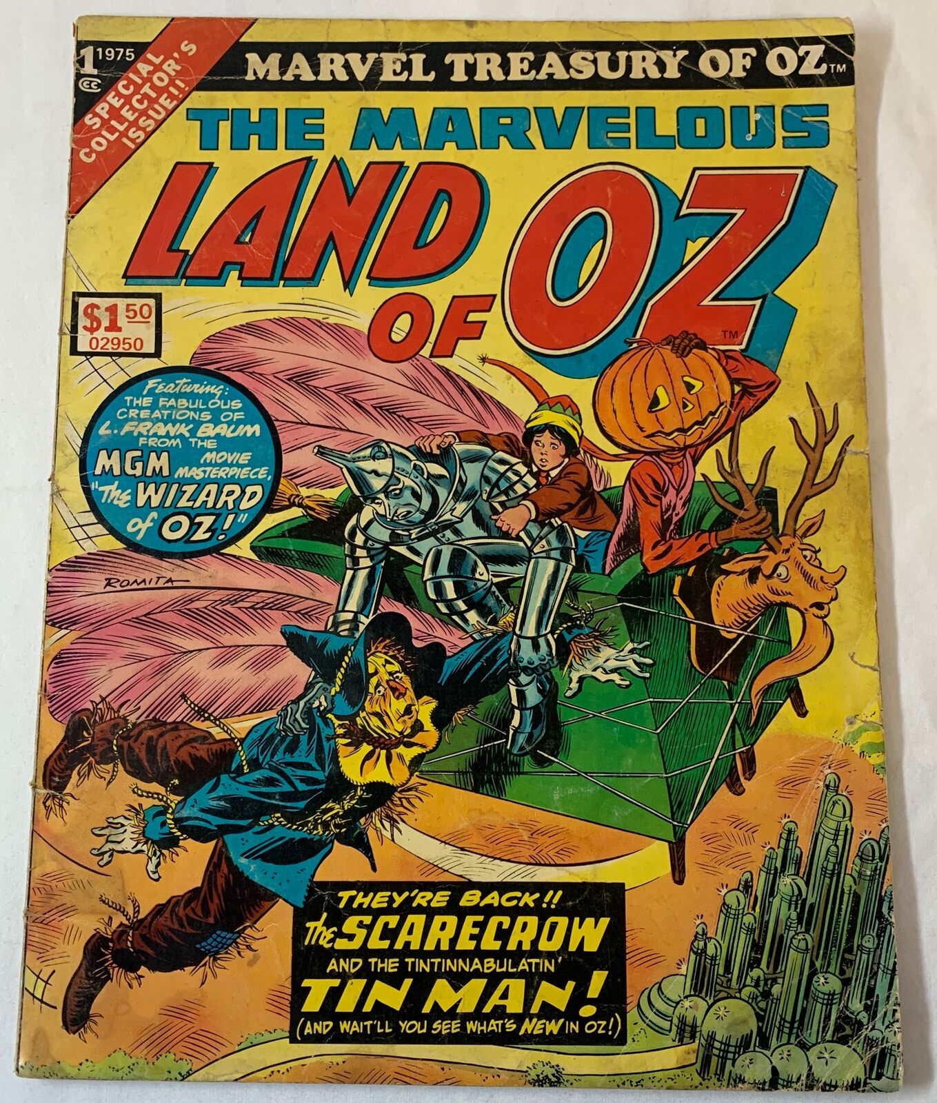 1975 Marvel Treasury Of Oz ~ MARVELOUS LAND OF OZ ~ low grade ~ Wizard Of Oz
