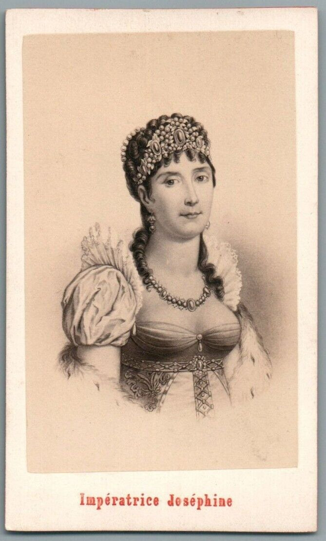 CDV EMPRESS JOSEPHINE WIFE NAPOLON 1st PHOTO NEURDEIN 1860 NAPOLONE PHOTO