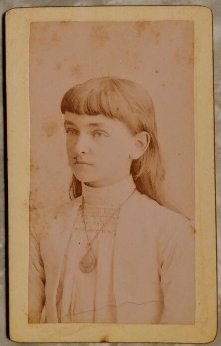 Vintage Antique Photograph of a Girl in White Dress with Locket in Toronto