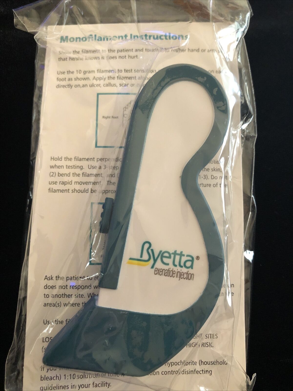 Byetta Pharmaceutical Drug Rep Collectible Monofilament To Check Diabetic Feet
