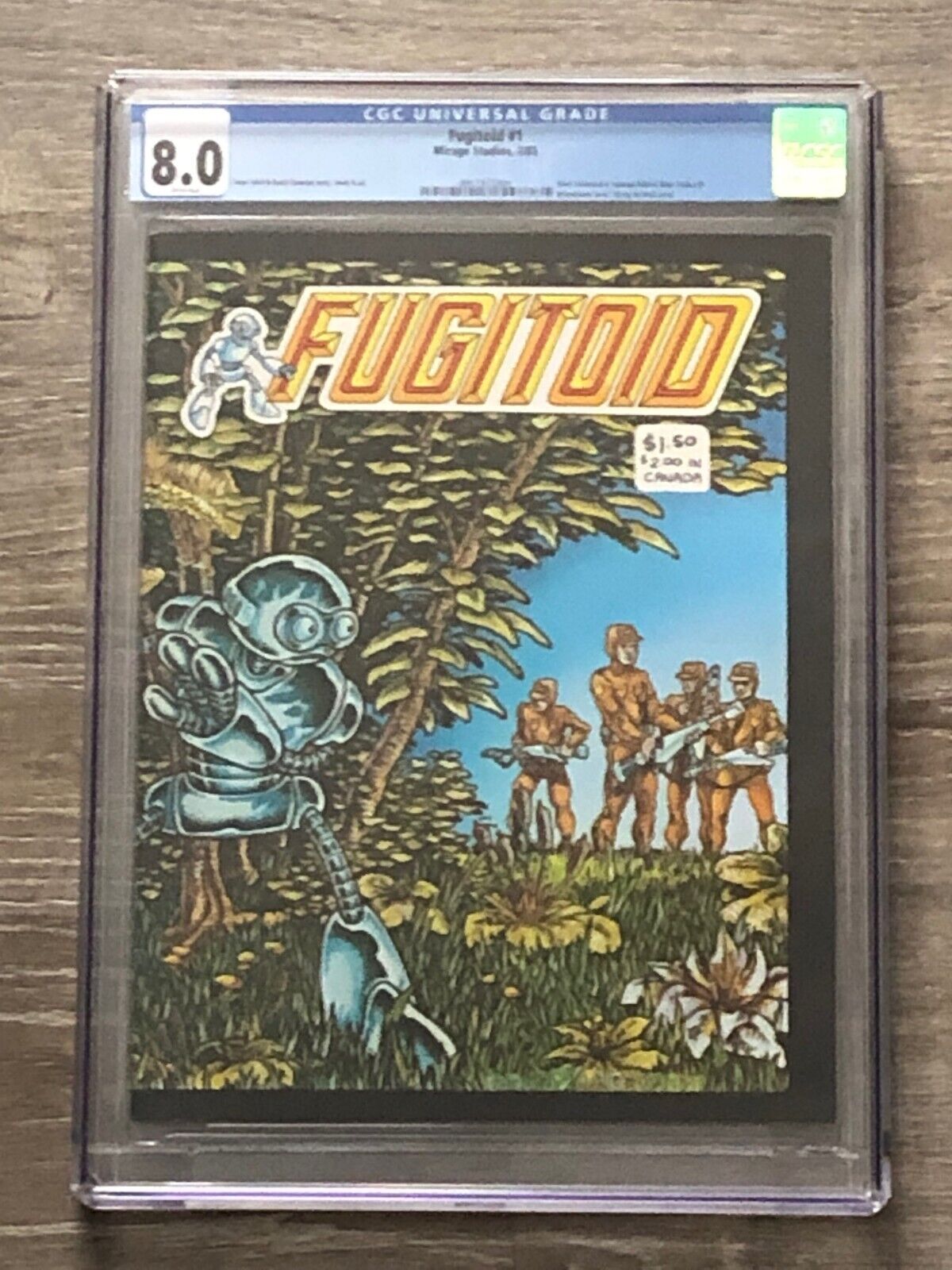 Fugitoid # 1 TMNT (1985, Mirage) CGC 8.0 Est. Print Run: 60,000 WHITE pages VF