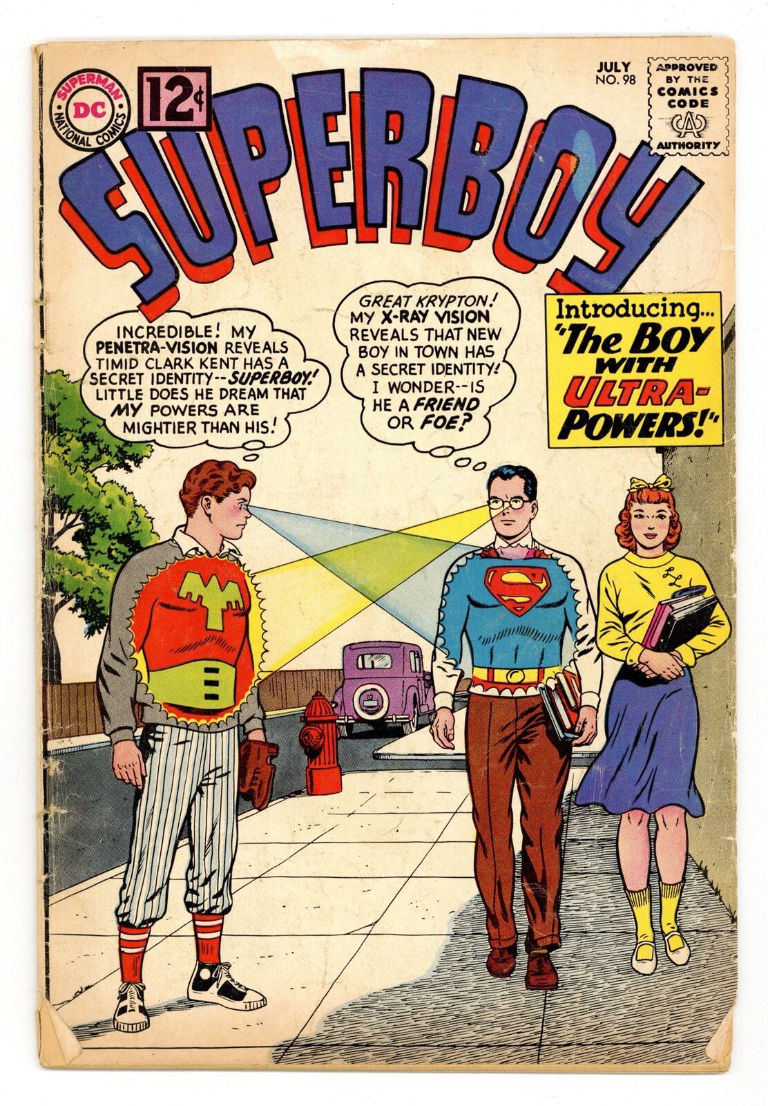 Superboy #98 GD/VG 3.0 1962 1st app. and origin Ultra Boy