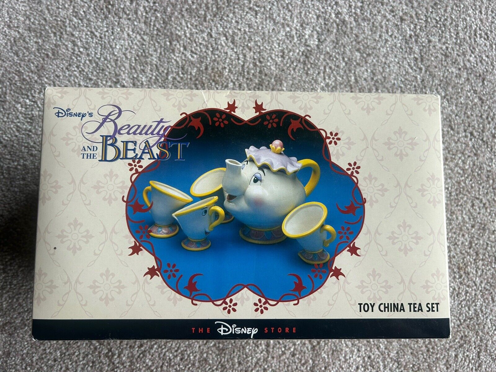 Vintage Disney Beauty and the Beast Toy China Tea Set