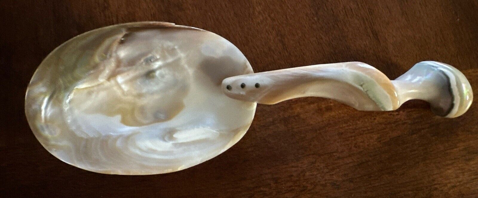 Vintage Mother of Pearl Caviar Seashell Serving Spoon 9.5 Inches
