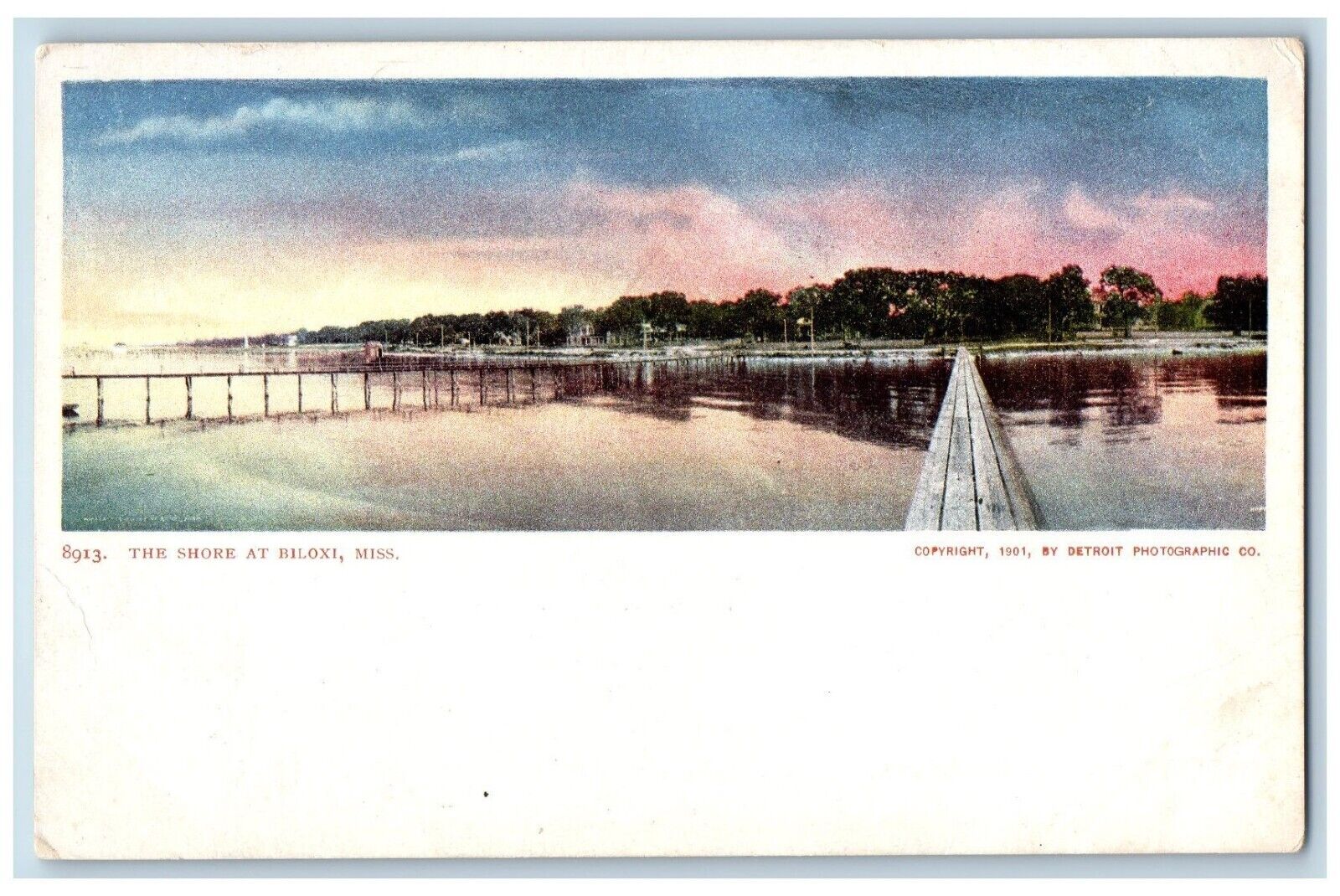 Biloxi Mississippi MS Postcard View Of The Shore 1950 Posted Vintage