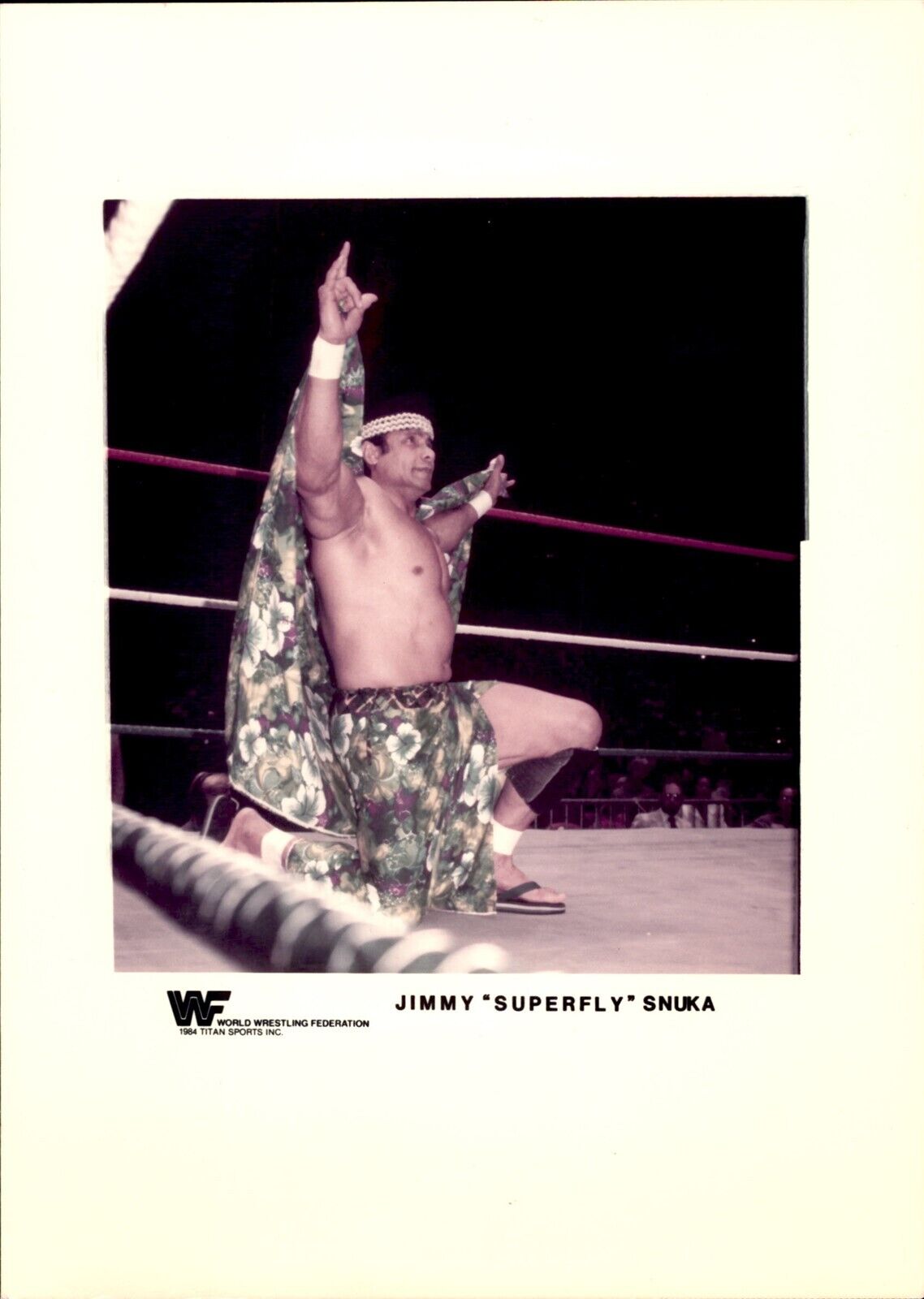 BR29 1984 Original Photo JIMMY SUPERFLY SNUKA Professional Wrestler Ring Persona