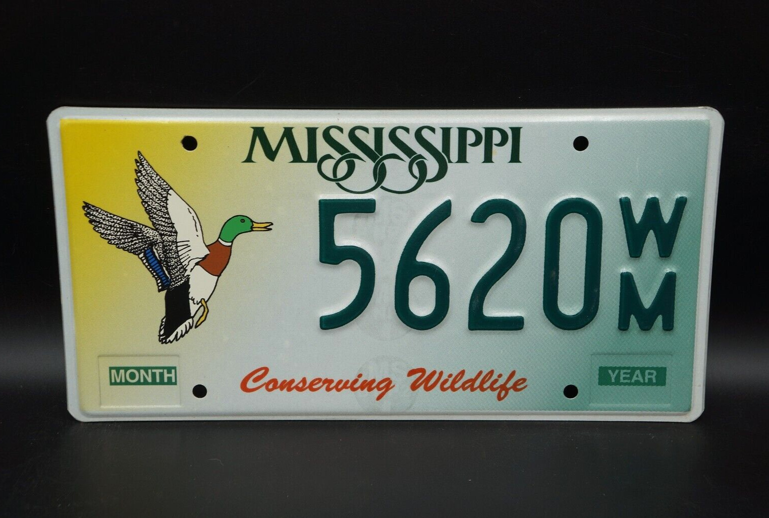 Mississippi DUCK License Plate - Conserving Wildlife