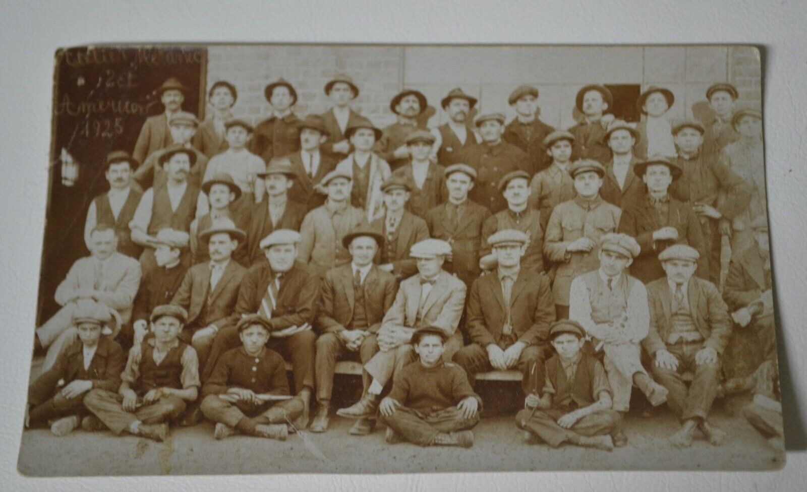 1920s RPPC Postcard Unknown Group of Men 1925 Union? Business?