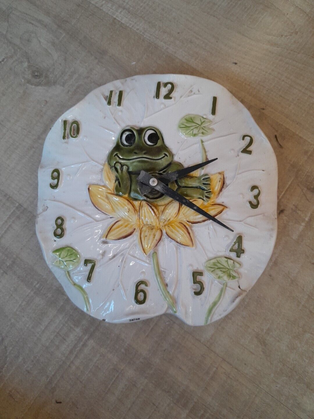 Vintage 1976 Sears Roebuck Neil The Frog Battery Operated Wall Clock Japan