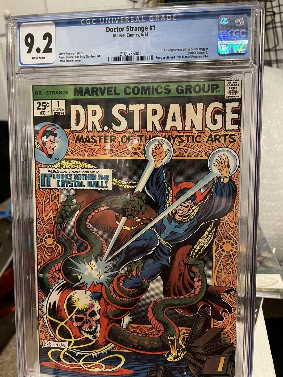 Doctor Strange #1 - Marvel Comics 1974 CGC 9.2 1st appearance of the Silver Dagg
