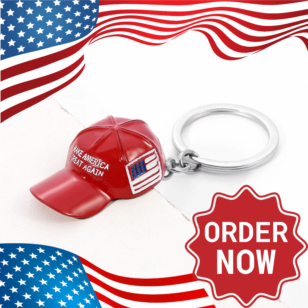 Trump Hat Red Keychain Elections Maga Make America Great Again USA Republicans
