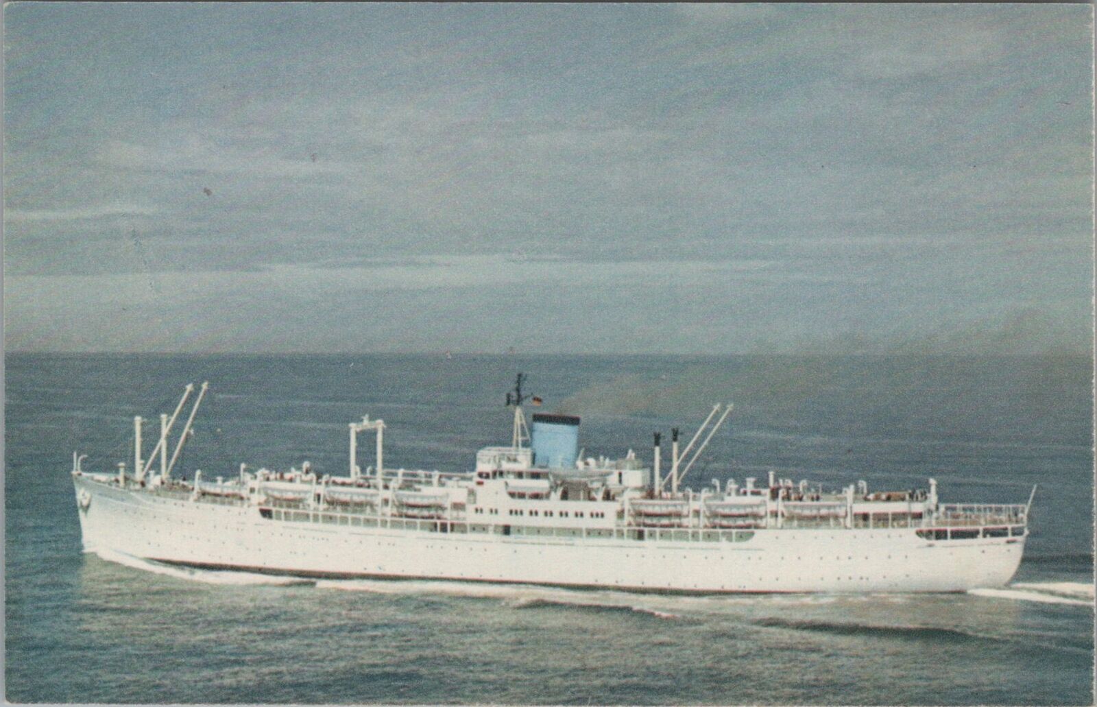 Postcard Ship MV Seven Seas Europe Canada Line