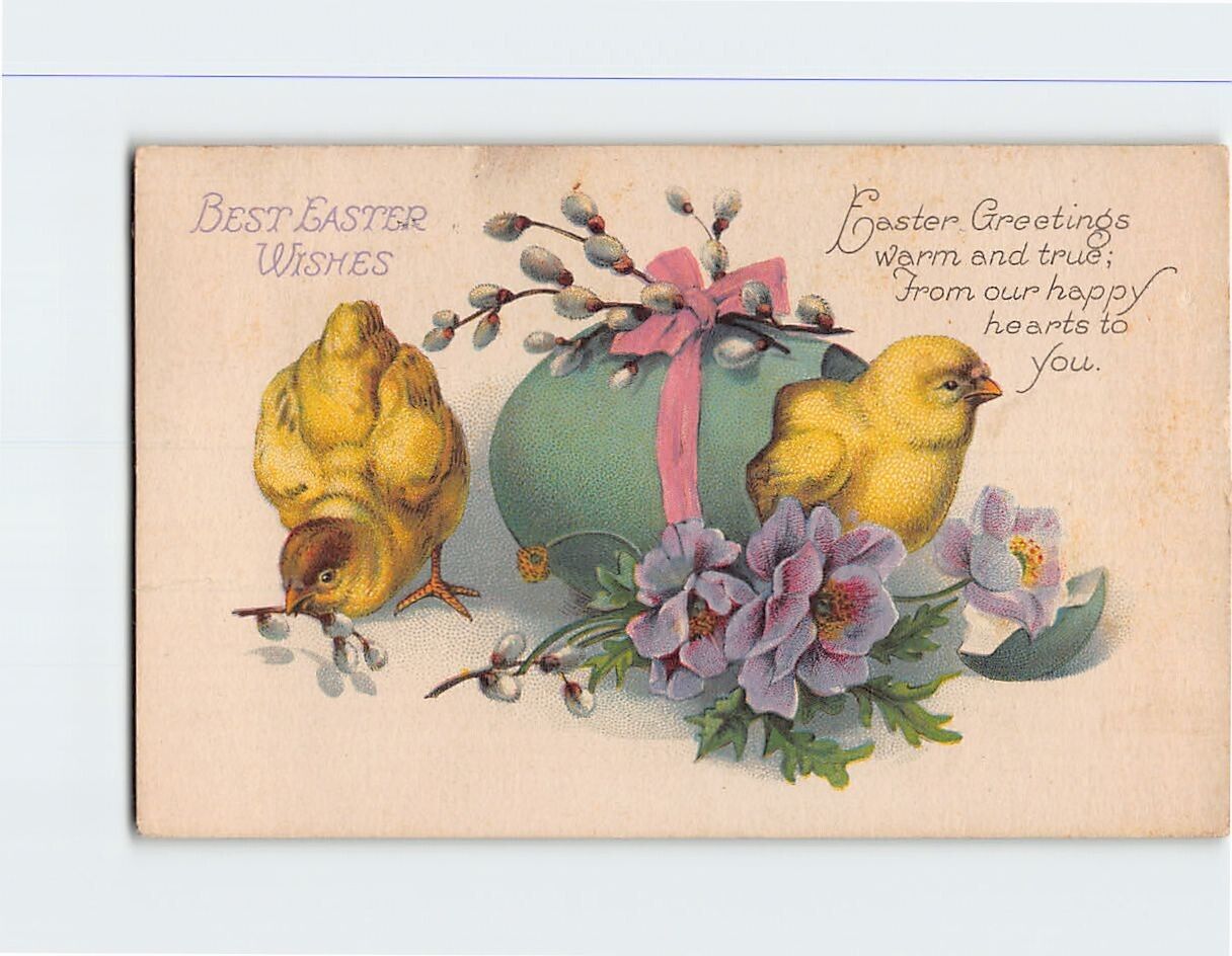 Postcard Best Easter Wishes Easter Greetings Card