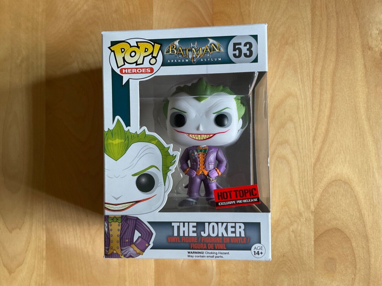 Funko Pop Heroes #53 The Joker (Batman: Arkham Asylum) Hot Topic Exclusive