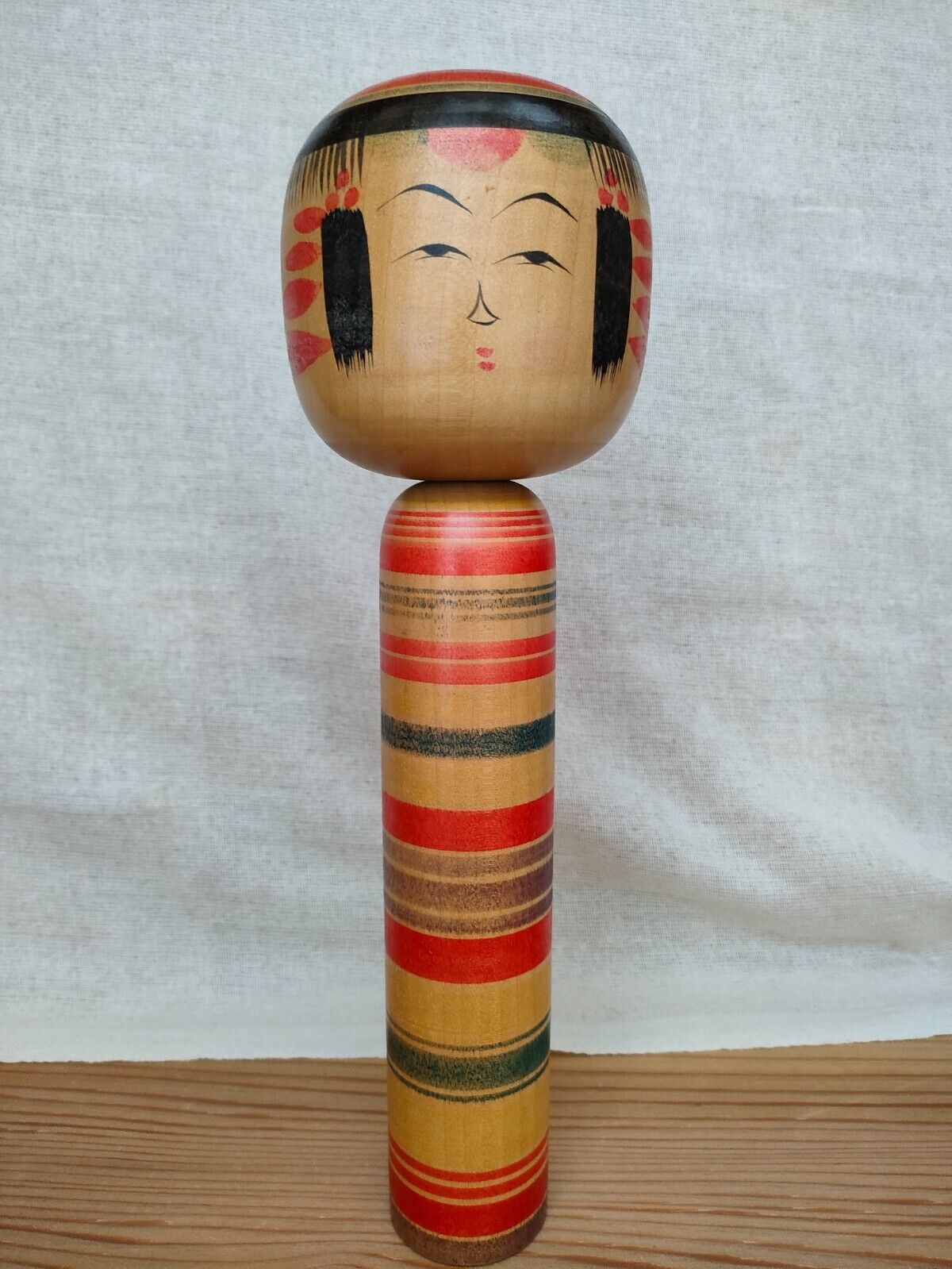 Vintage Japanese Traditional Yajiro Kokeshi,Signed SeishiTakahashi 29cm(11