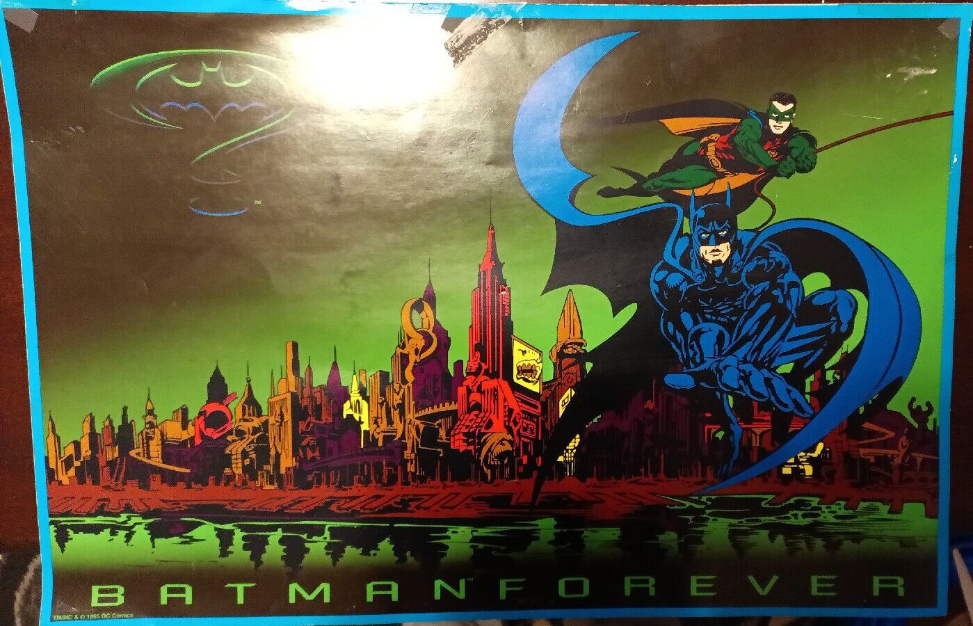 DC Comic Batman Forever 1995 TM/TC Wall Poster  12x18 Rare? Vintage