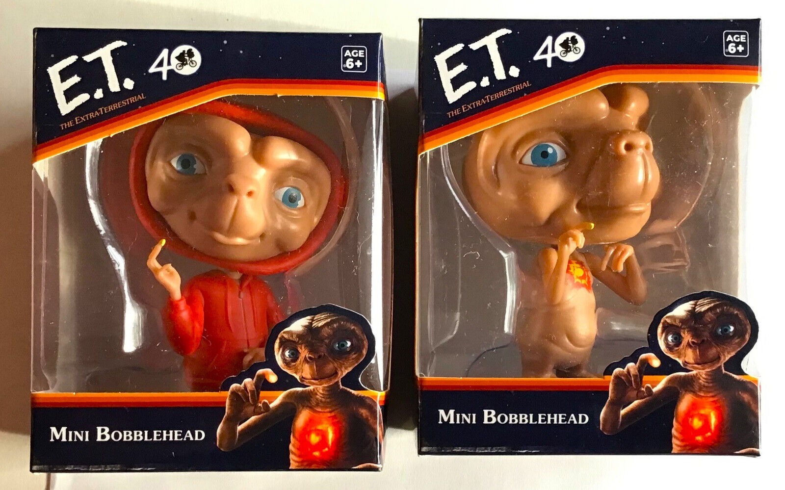 (2) E.T. Extra Terrestrial Mini Bobblehead 40th Anniversary Universal Culturefly