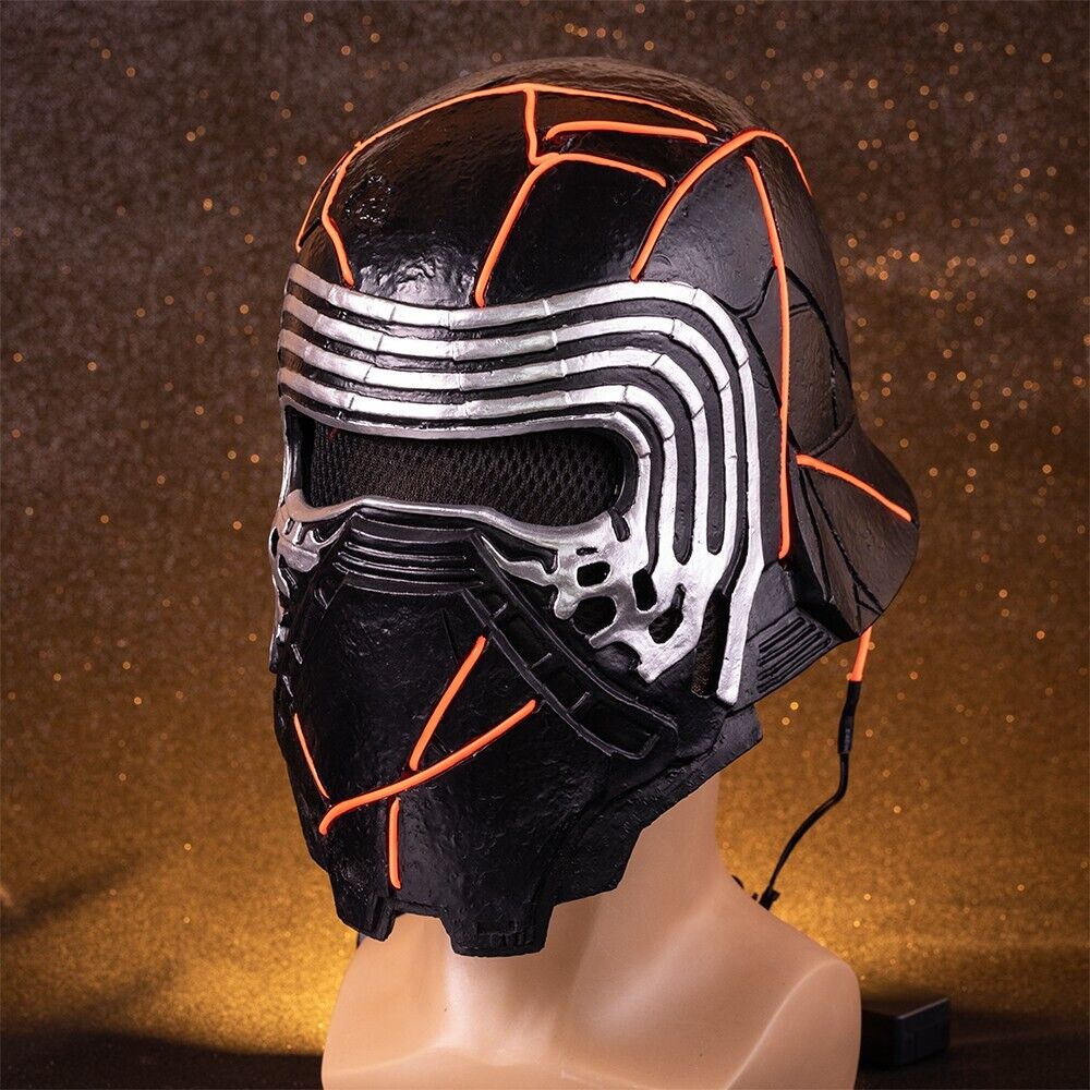 Xcoser 1:1 Star Wars Kylo Ren Helmet LED Light Up Cosplay Props Replica Resin