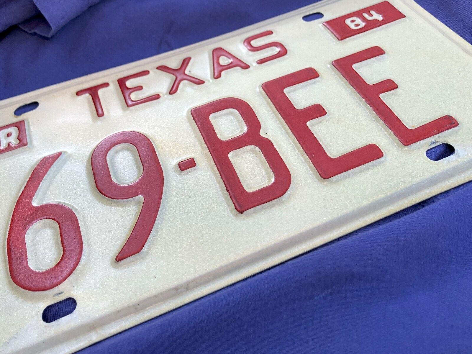 “69 – BEE” 1969 Dodge Super Bee Texas DMV original plate Gently Used Great shape