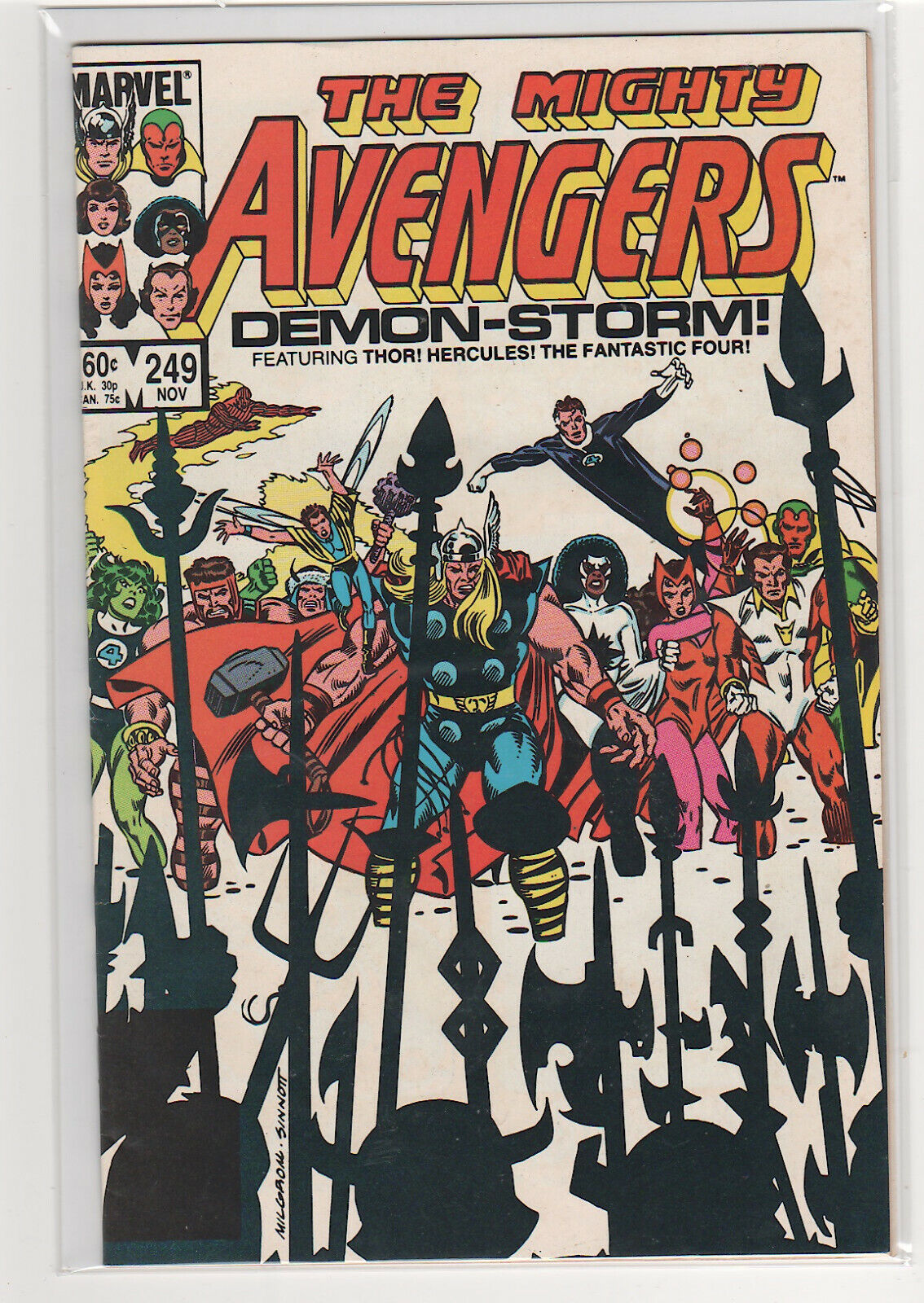 Avengers #249 Thor Scarlet Witch Captain America Vision Hawkeye Iron Man 9.0