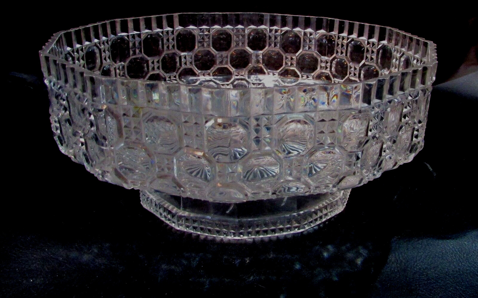 Vintage Regaline USA Clear Acrylic Plastic Dodecagon Honeycomb Pedestal 9\