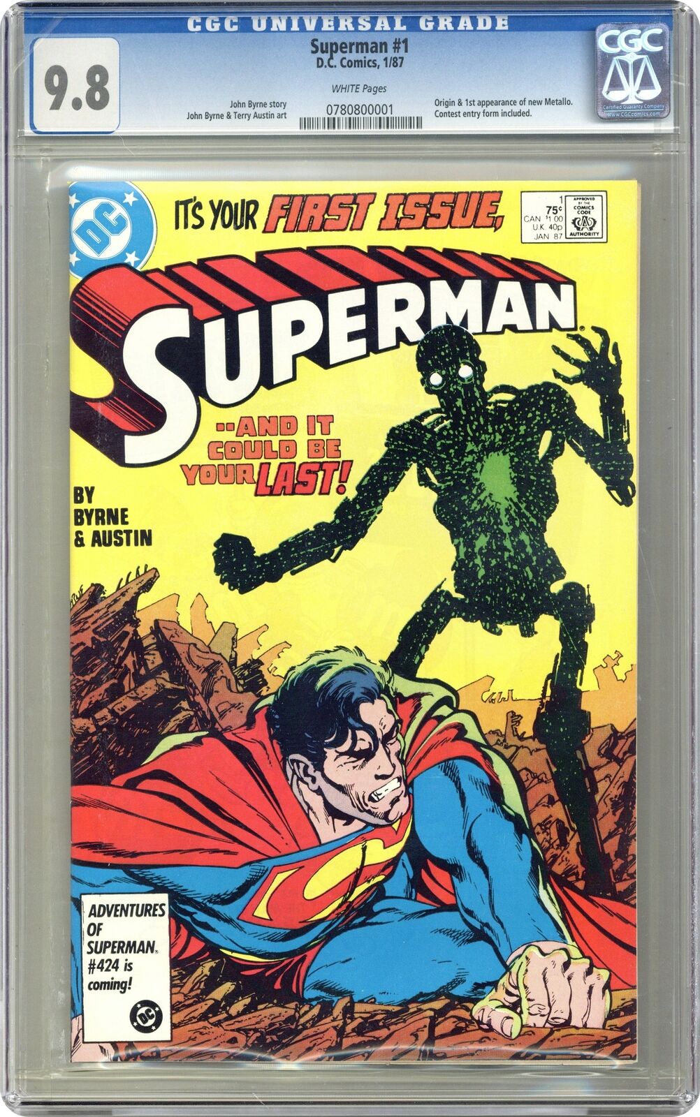 Superman #1 CGC 9.8 1987 0780800001