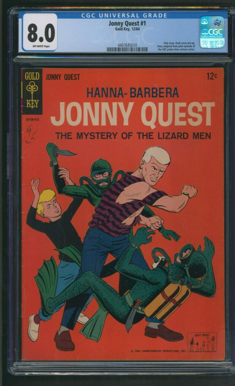Jonny Quest #1 CGC 8.0 Gold Key Comic 1964 Back Cover Pin-Up Only Issue