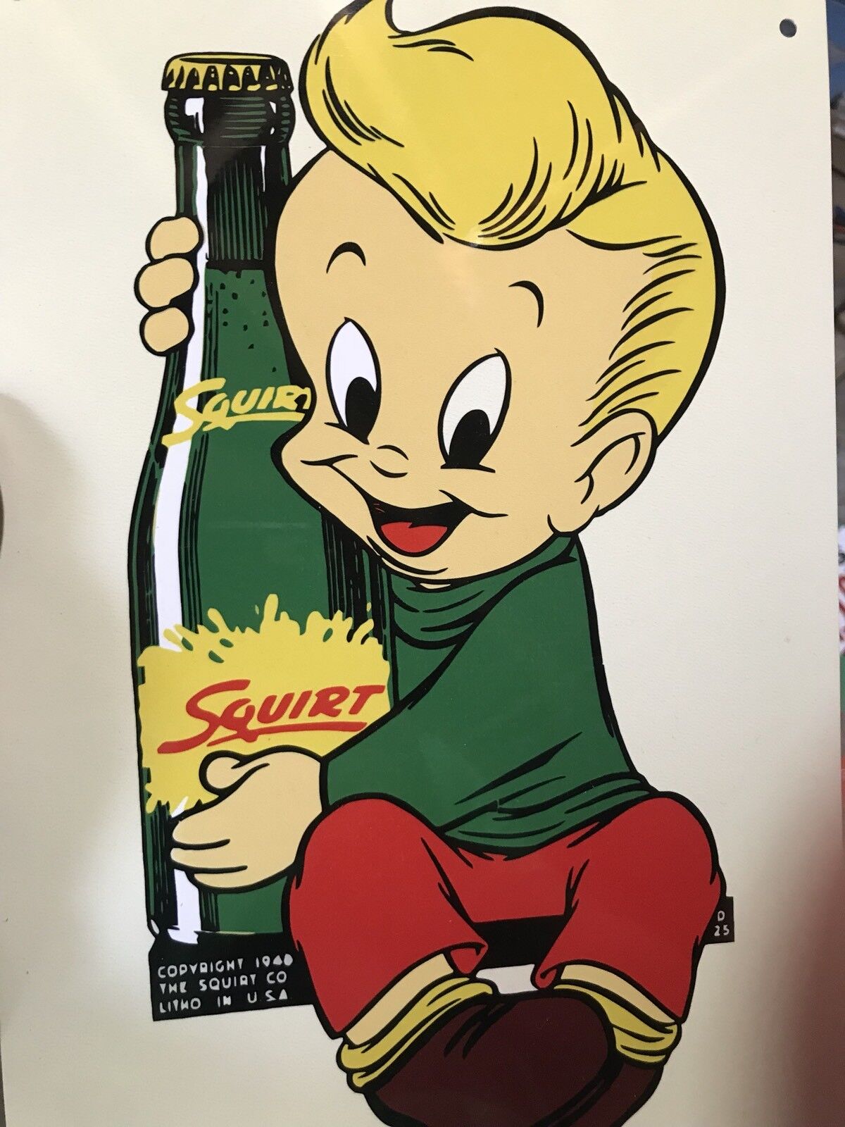 Lil Squirt Soda Pop 1940’s art vintage metal sign Reproduction
