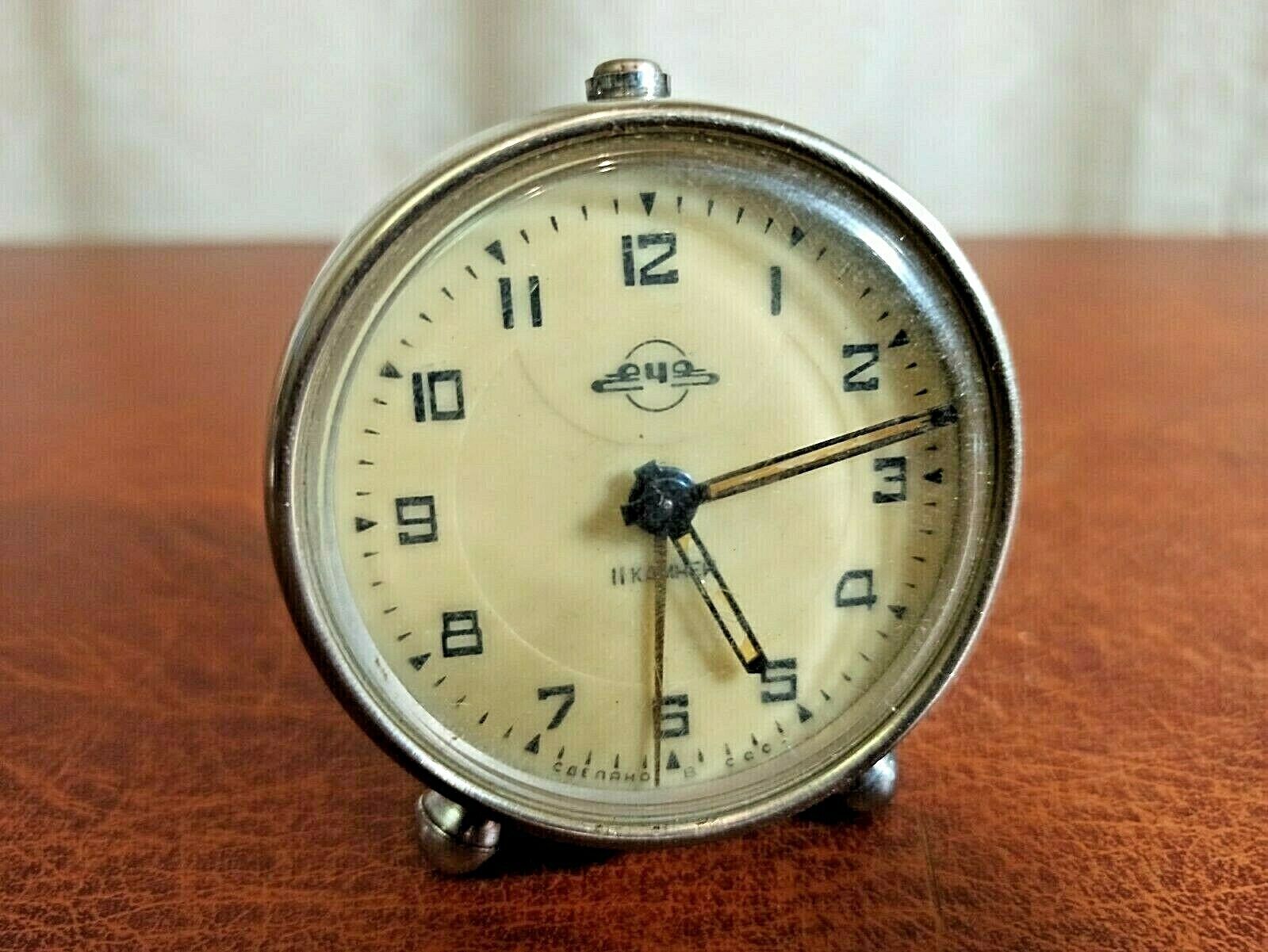 Soviet vintage alarm clock Oryol watch factory.1960s.. USSR Well work. 