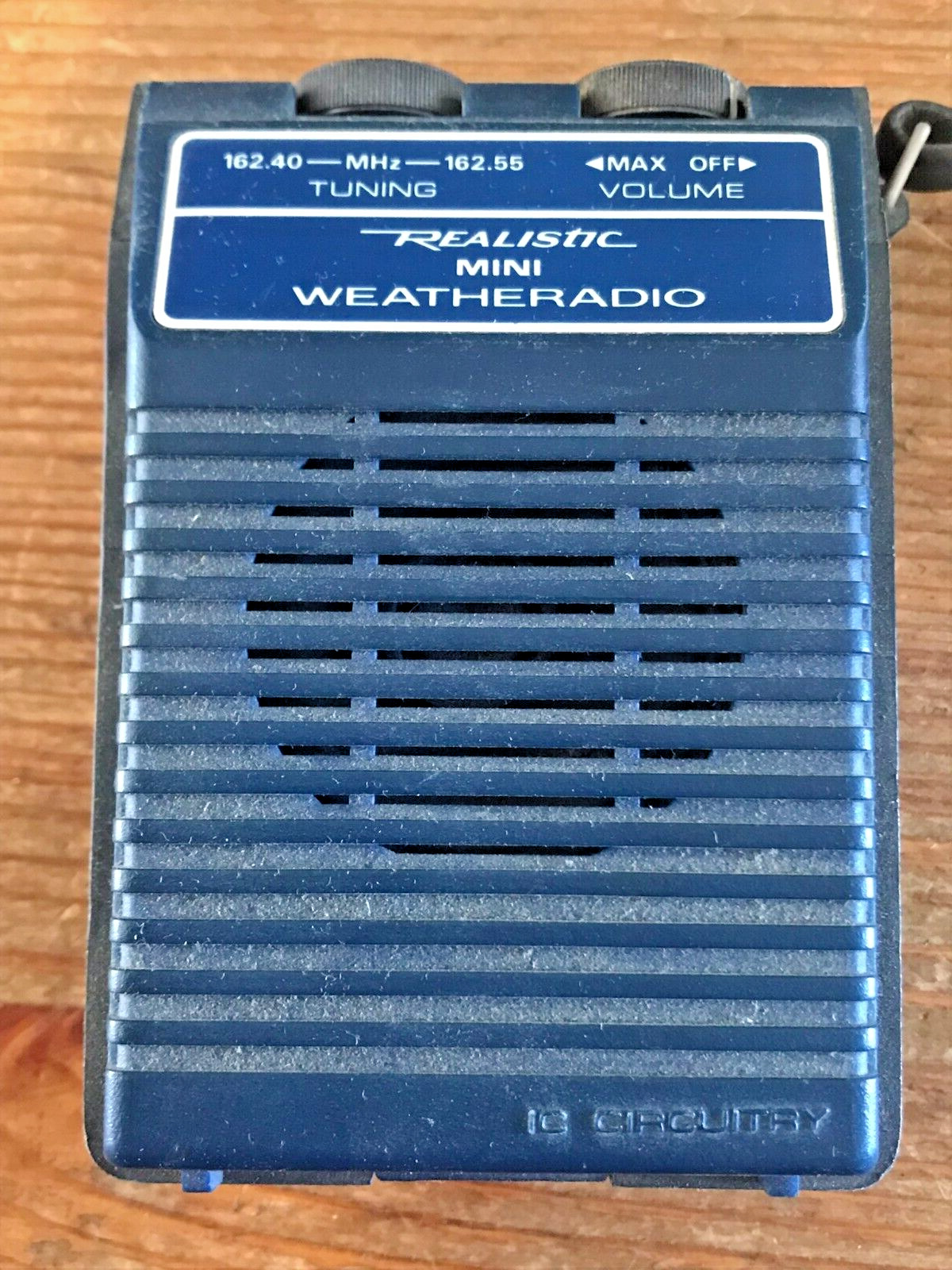 Vintage Realistic Mini Weatheradio Model 12-156 RadioShack Blue Weather Radio