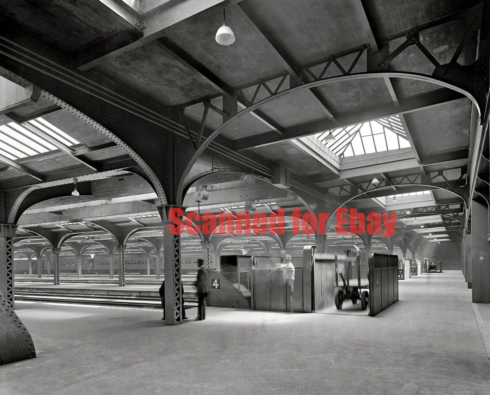Circa 1911 Ghost Depot Chicago Train Sheds North Western Railway 8x10 Photo