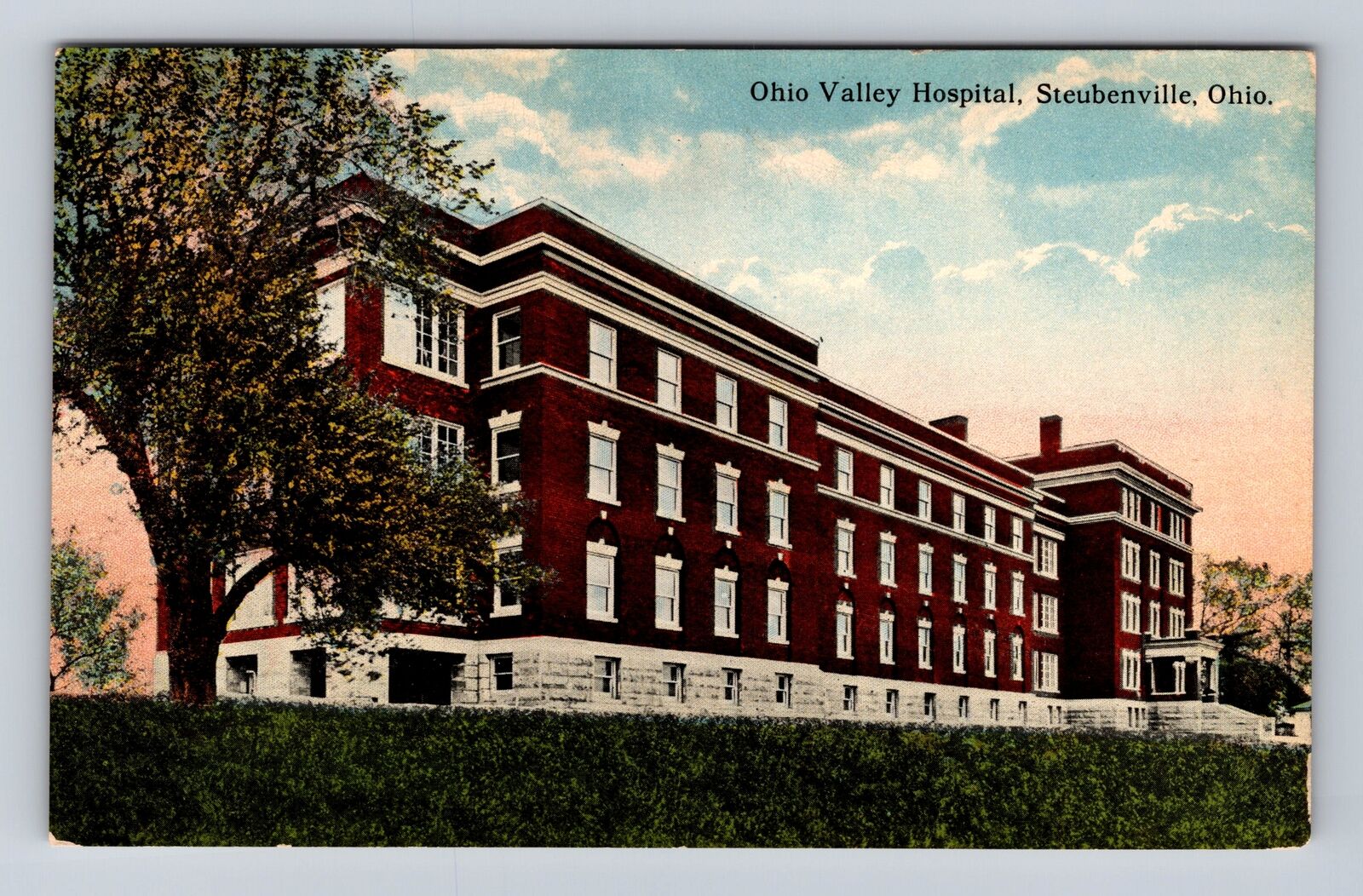 Steubenville OH-Ohio, Ohio Valley Hospital, Antique Vintage Souvenir Postcard