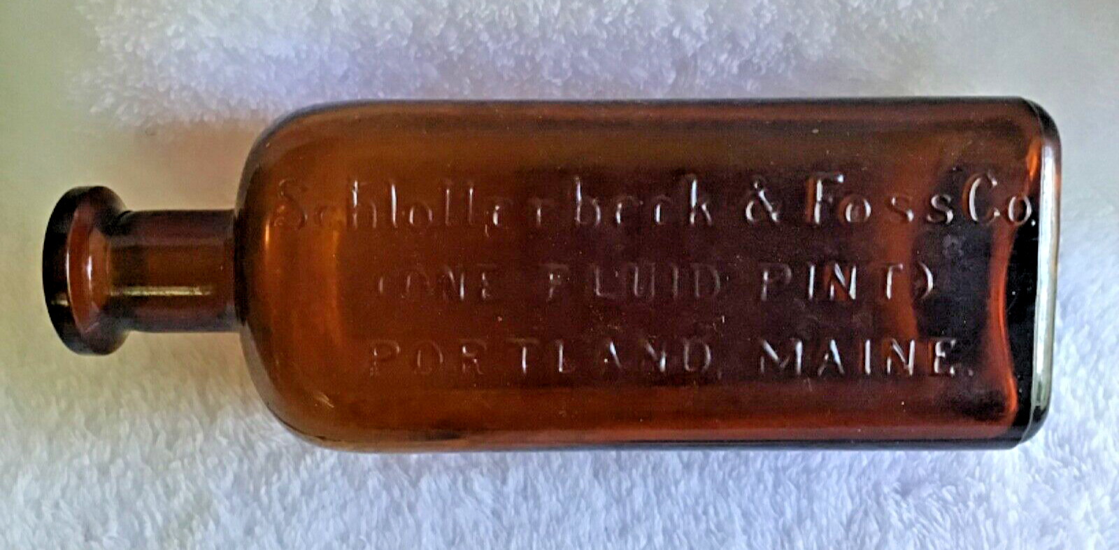 Antique 1880\'s-90\'s SCHLOTTERBECK & FOSS CO. - PORTLAND, MAINE Medicine Bottle