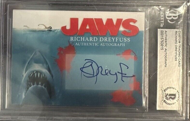 Richard Dreyfuss JAWS Autograph Custom BGS AUTHENTIC rare 1/1 Cut Auto